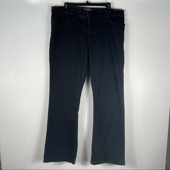 Chaps Women's Denim Jeans Dark Color Blue Black  18 - Picture 1 of 10